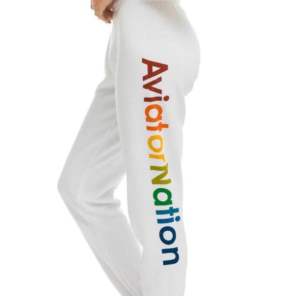 Aviator Nation White Sweatpants